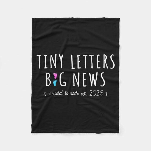 Promoted To Uncle 2026 - Baby Announcement First T Fleecedecke (Vorderseite)