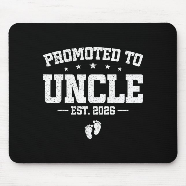 Promoted To Uncle 2026 Soon To Be Uncle Fathers Da Mousepad (Vorne)