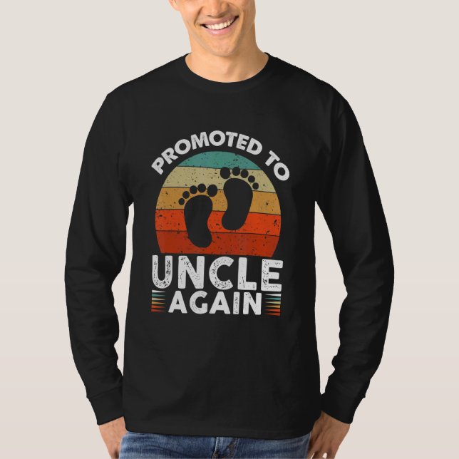 Promoted To Uncle Again Pregnancy Announcement 1 T-Shirt (Vorderseite)