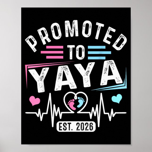 Promoted To Yaya Est. 2026 Vintage Yaya  Poster (Vorne)