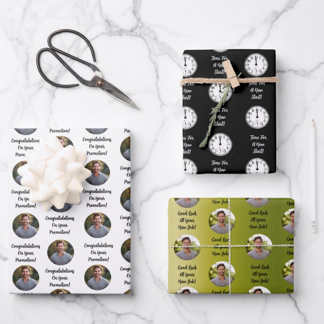 Promotion Congratulations Custom Message Gift Geschenkpapier Set (Vorderseite)