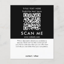 Promotion Scan Me QR Code Black & White Business