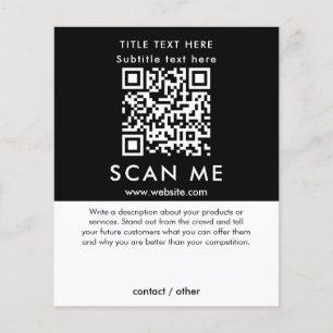Promotion Scan Me QR Code Black & White Business Flyer