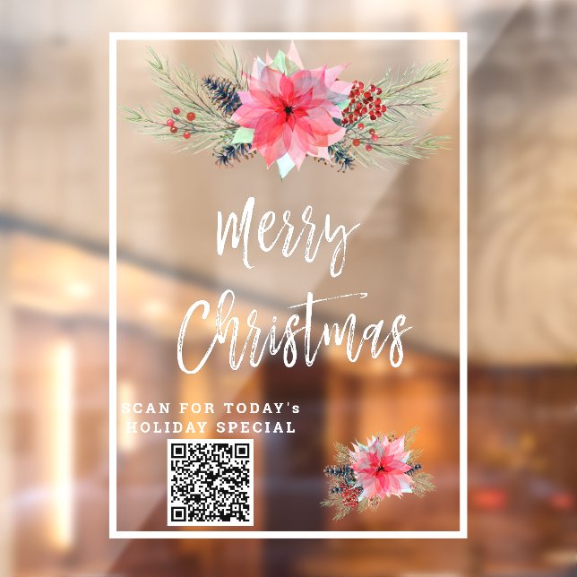 *~* Promotional Poinsettia AP20 Weihnachten Fensteraufkleber (Blatt 2)