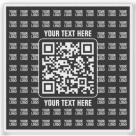 Promotional QR code (editable) plus Logo Pattern Aufkleber