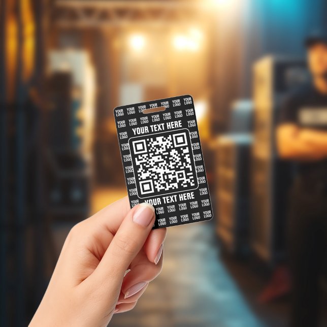 Promotional QR code (editable) plus Logo Pattern Ausweis (Konzert)