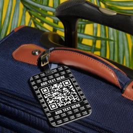 Promotional QR code (editable) plus Logo Pattern Gepäckanhänger