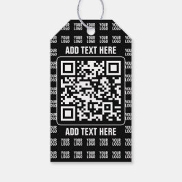 Promotional QR code (editable) plus Logo Pattern Geschenkanhänger