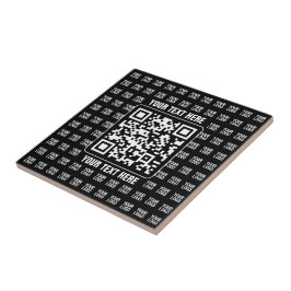 Promotionaler QR-Code (editierbar) plus Logo-Muste Fliese