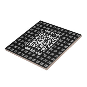 Promotionaler QR-Code (editierbar) plus Logo-Muste Fliese