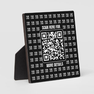 Promotionaler QR-Code (editierbar) plus Logo-Muste Fotoplatte