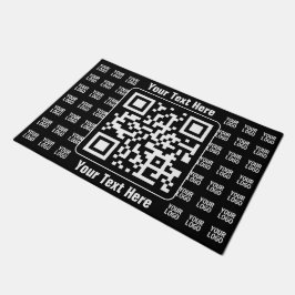 Promotionaler QR-Code (editierbar) plus Logo-Muste Fußmatte