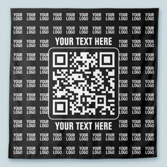Promotionaler QR-Code (editierbar) plus Logo-Muste Wandteppich (Von Creator hochgeladen)