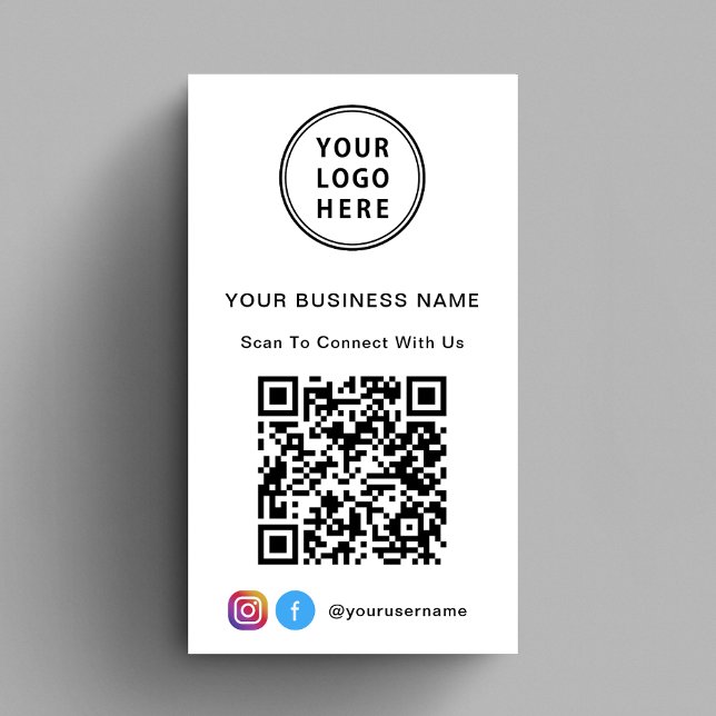 Promotions-Log-QR-Code Visitenkarte (Capture attention, make connections, and leave a lasting impression with our modern QR business card)