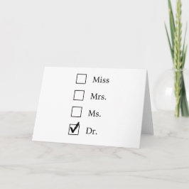 Promotionsgeschenke für Frauen Karte