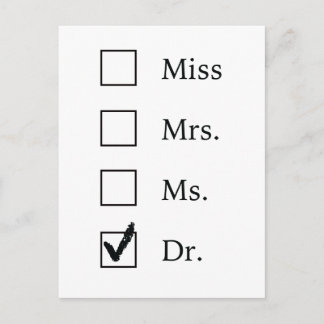 Promotionsgeschenke für Frauen Postkarte