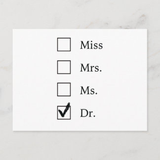 Promotionsgeschenke für Frauen Postkarte