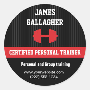 Promotionsticker für Personal Trainer Runder Aufkleber