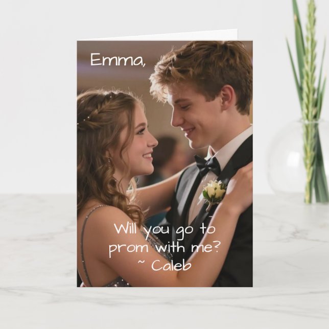 Promposal | Will You go to Prom with Me? Photo Karte (Vorderseite)