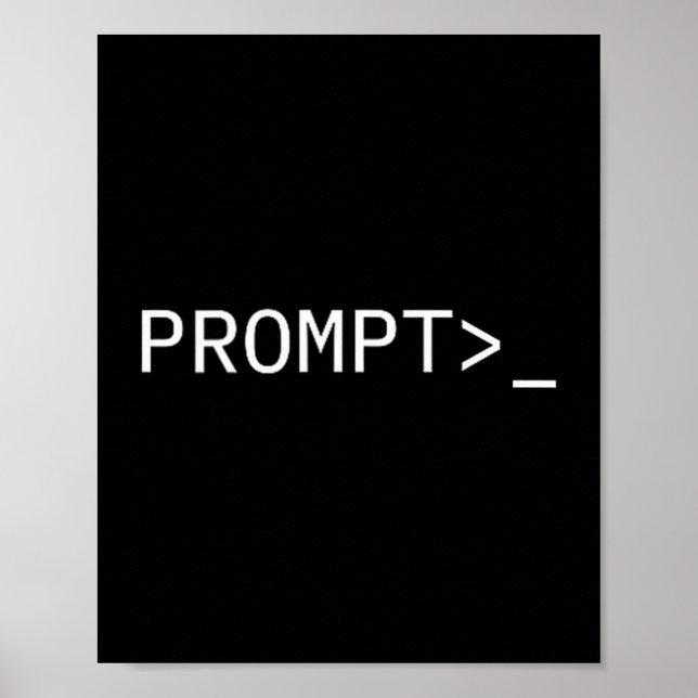 Prompt Coder Gift For Ai Prompt Engineer &amp; Hac Poster (Vorne)