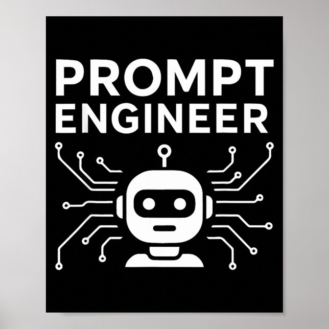 Prompt Engineer Bekleidung Lustiger Ai Tech Humor  Poster (Vorne)
