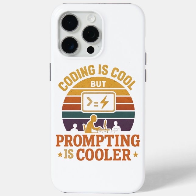 Prompting Beats Coding iPhone Case | Tech Humor  (Rückseite)