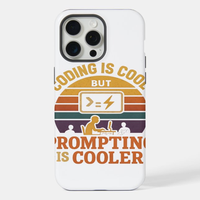 Prompting Beats Coding iPhone-Hülle | Tech-Humor  iPhone Hülle (Rückseite)