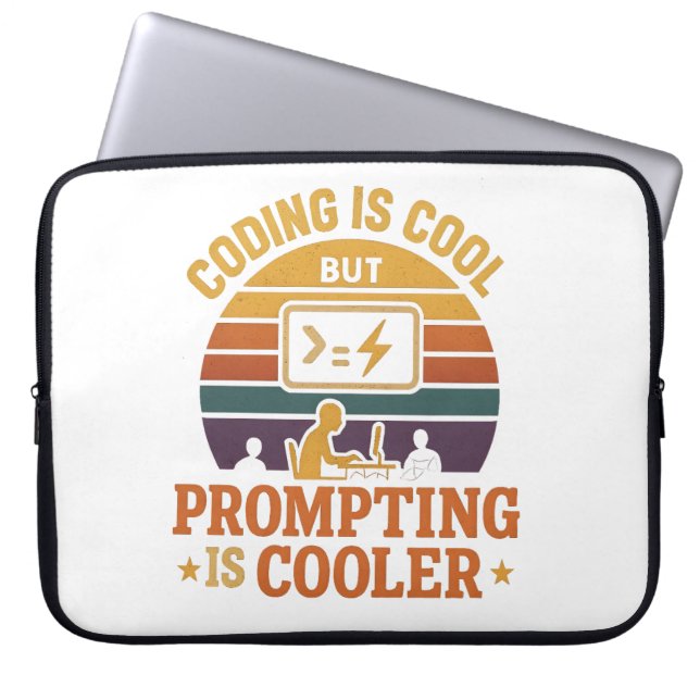 Prompting Kühlerhülle | Tech Humor Laptopschutzhülle (Vorderseite)