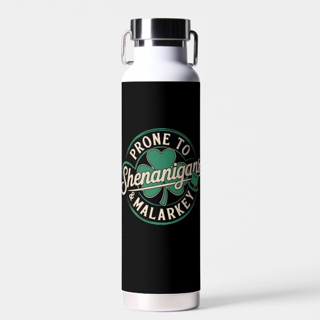 Prone to Shenanigans & Malarkey St Patrick's Day Trinkflasche (Vorne)