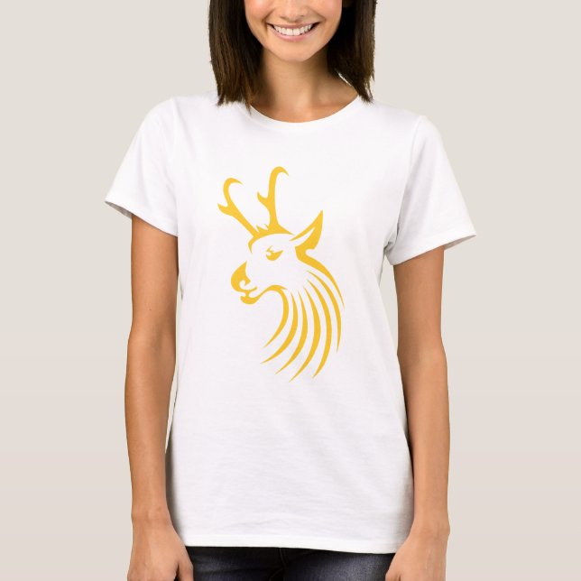 Pronghorn Antilope im Swish, der Art zeichnet T-Shirt (Vorderseite)
