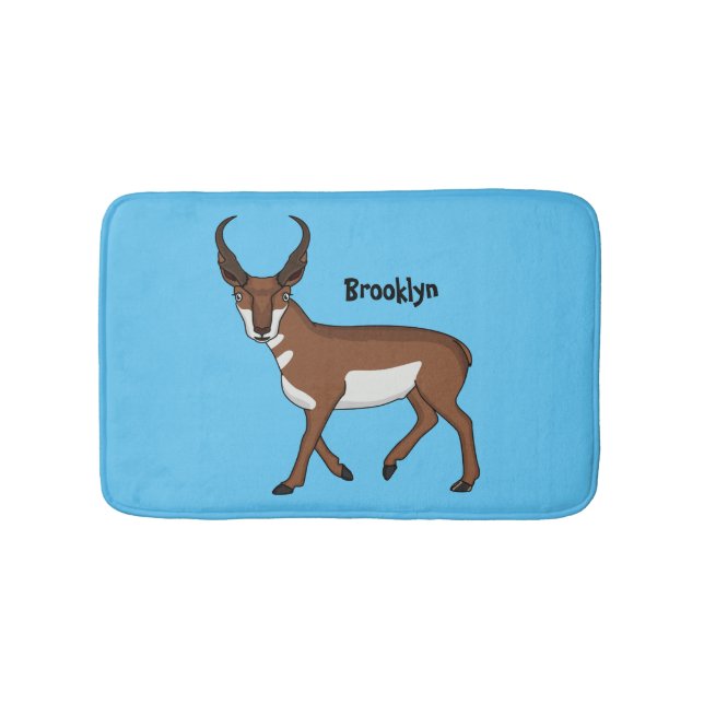 Pronghorn-Antiope-Cartoon Badematte (Vorderseite)