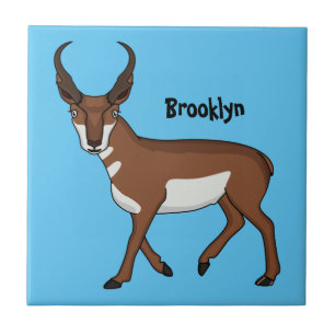 Pronghorn-Antiope-Cartoon Fliese