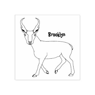 Pronghorn-Antiope-Cartoon Gummistempel