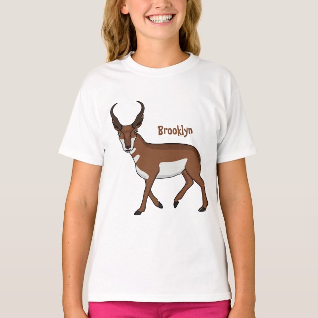 Pronghorn-Antiope-Cartoon T-Shirt (Vorderseite)