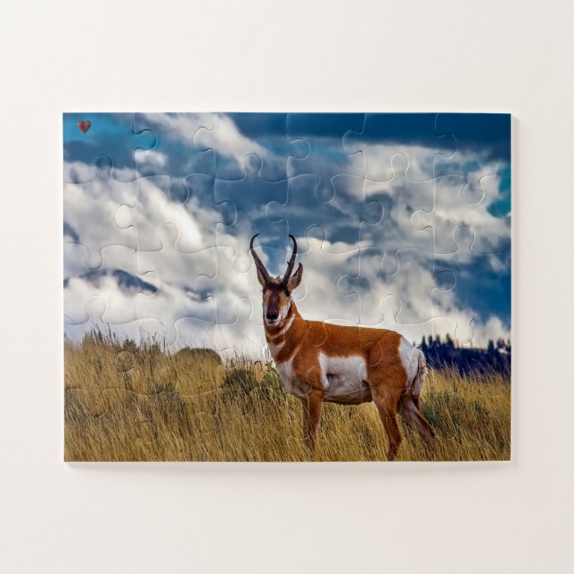 Pronhorn Deer Wyoming Puzzle (Horizontal)