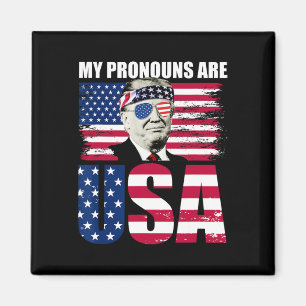 Pronomen sind Usa Donald Trump Patriotic 4. Juli Magnet
