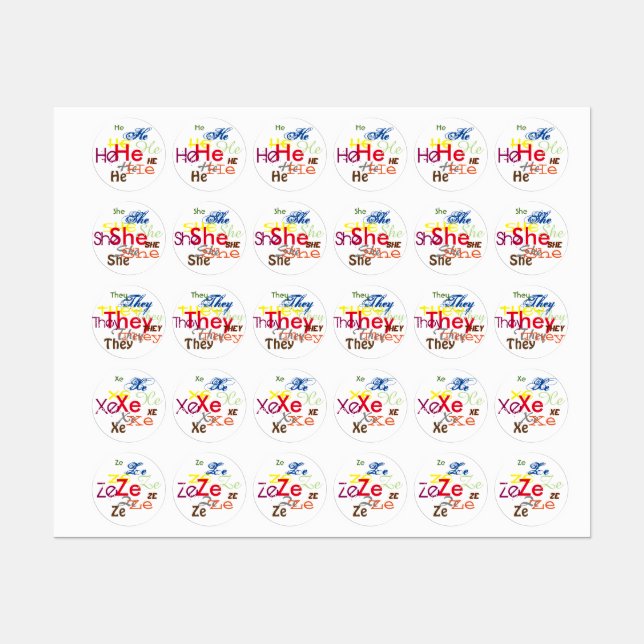 Pronos überall etiketten (Blatt)