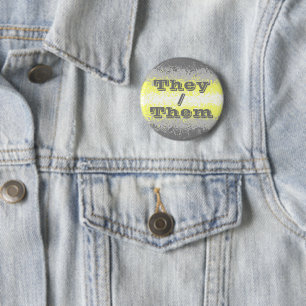 Pronoun-Demigender-Flag mit individualisierbarem C Button