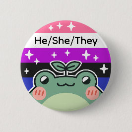 Pronoun Genderfluid-Flag-Fahne Button