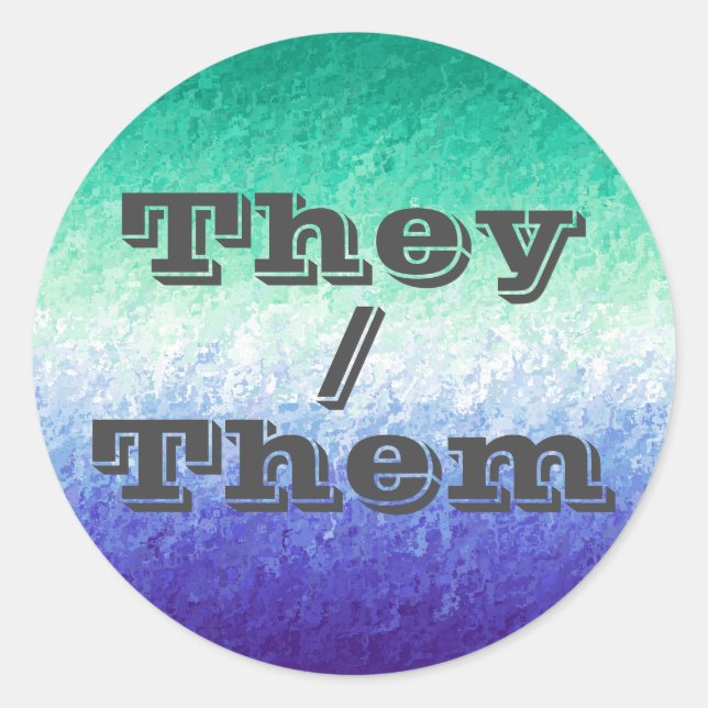 Pronoun MLM Men Love Men Pride Flag Runder Aufkleber (Vorderseite)