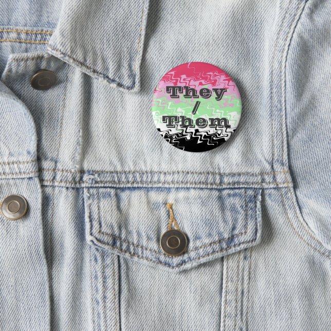 Pronoun-Recipromantic-Priesterflagge Button (Beispiel)