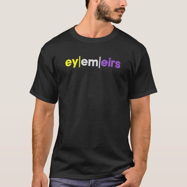 Pronoun Subtle LGBTQ Nonbinary e T-Shirt (Vorderseite)