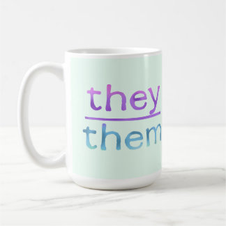 Pronoun They Them Colorful Mug Kaffeetasse