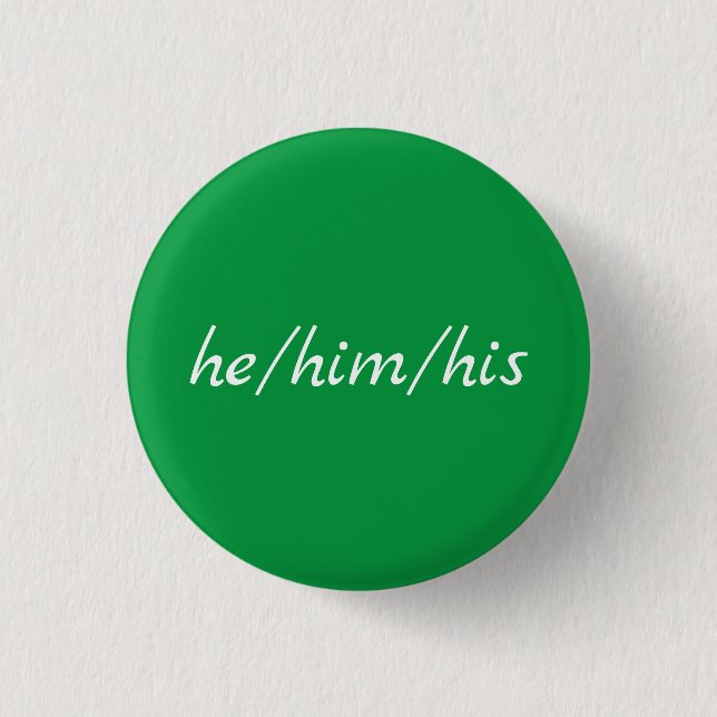 Pronouns Button: Er/er/seine Knöpfe Button (Vorderseite)
