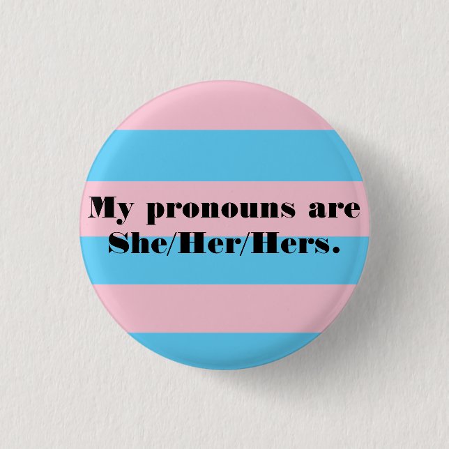 Pronouns Button - sie (Vorderseite)