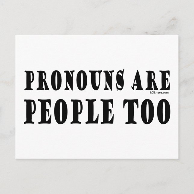 Pronouns Postkarte (Vorderseite)
