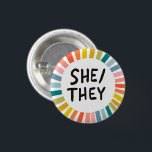 Pronouns Rainbow Soft Circle Rings Button<br><div class="desc">Dekorieren Sie Ihr Outfit mit diesem coolen Kunstknopf. Sie können ihn anpassen und auch Text hinzufügen. Karo in meinem Shop für viel mehr Farben und Muster! Lass mir Bescheid,  wenn du auch etwas Gewohntes willst.</div>