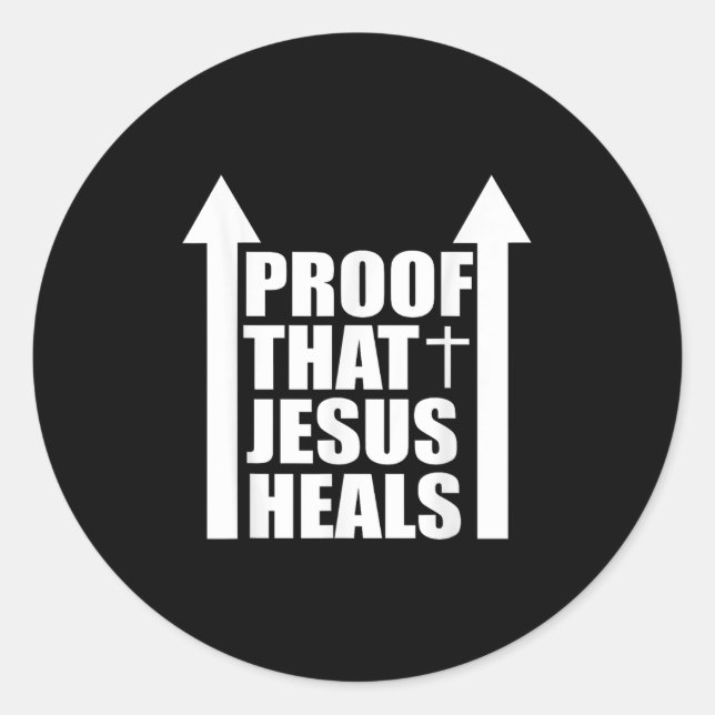 Proof That Jesus Heals - I Am Healed - Christian  Runder Aufkleber (Vorderseite)
