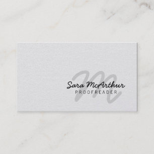 Proofreader Curry Monogram Business Card Visitenkarte