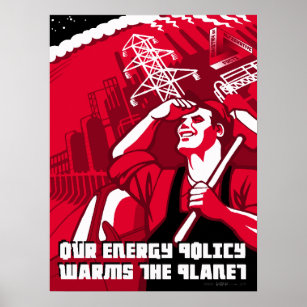 Propaganda Parody Poster zur globalen Erwärmung